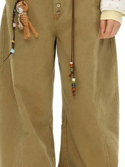 OuttheBlue Heavy Washed Cotton Asymmetrical Harem Pants