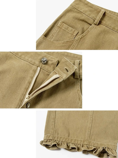 OuttheBlue Heavy Washed Cotton Asymmetrical Harem Pants
