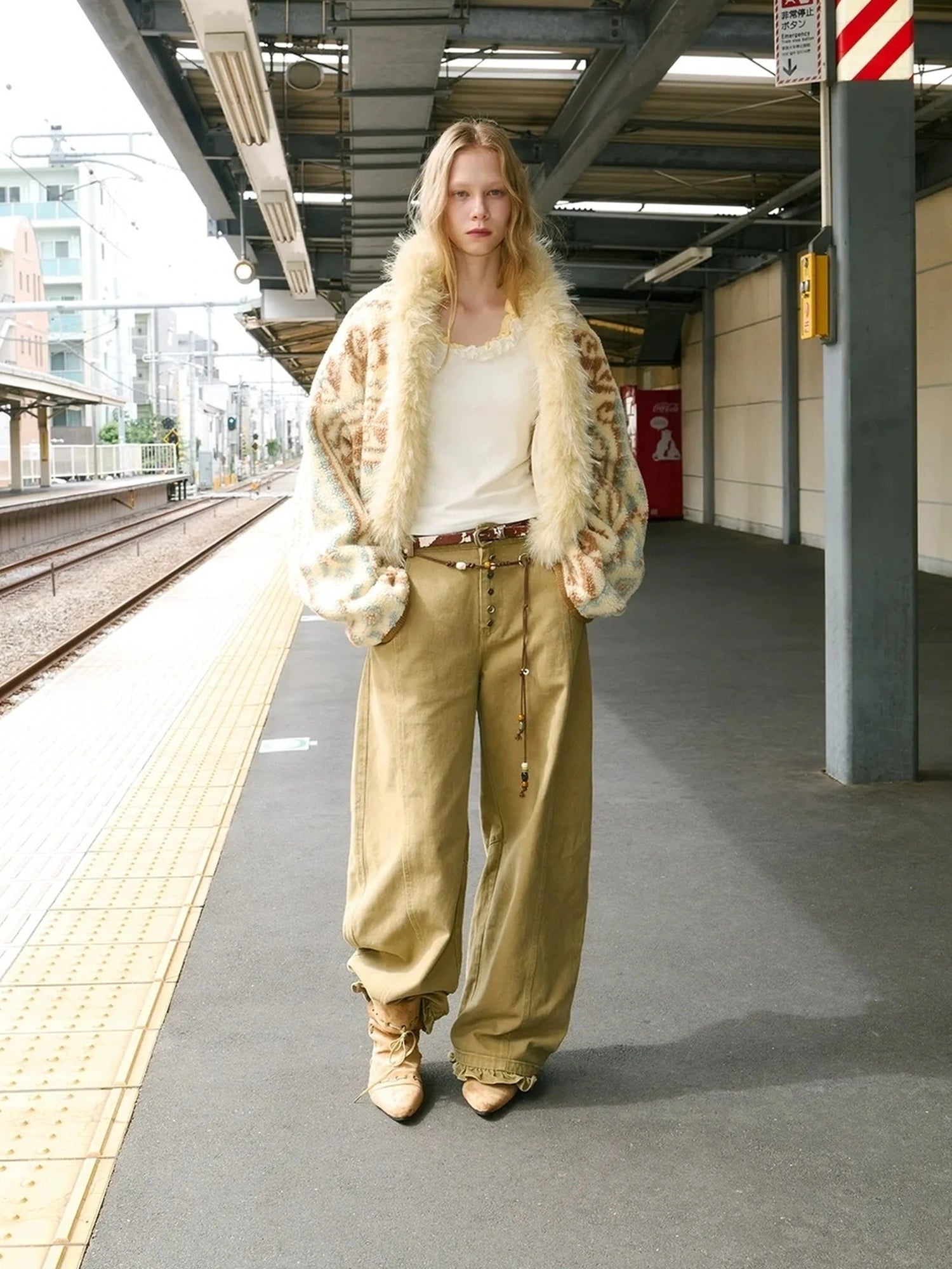 OuttheBlue Heavy Washed Cotton Asymmetrical Harem Pants