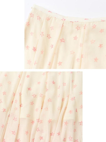 OuttheBlue High Waist A Line Printed Polyester Lined Belted Flowy Women Maxi Skirts