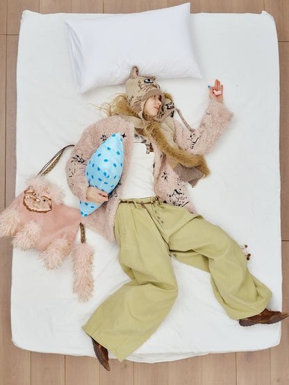 OuttheBlue High Waist Wide Leg Cotton Washed Casual Solid Khaki Coffee Women Pants