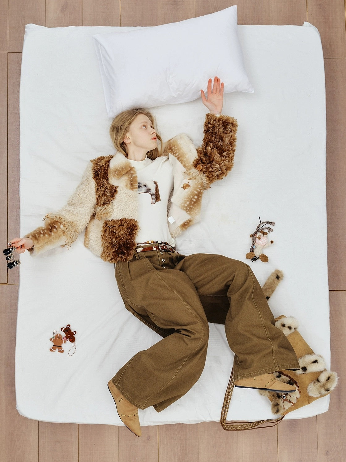 OuttheBlue High Waist Wide Leg Cotton Washed Casual Solid Khaki Coffee Women Pants