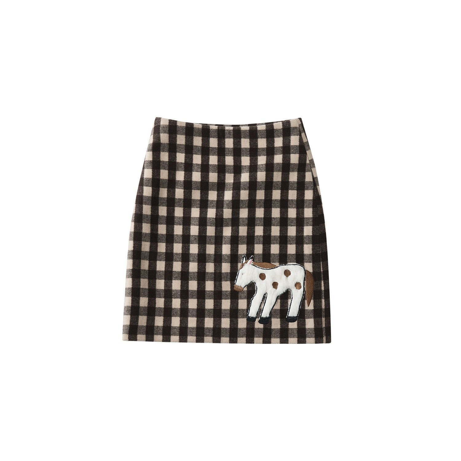 OuttheBlue High Waist Wool Blend Plaid A Line Casual Women Daily Student Home Mini Skirts