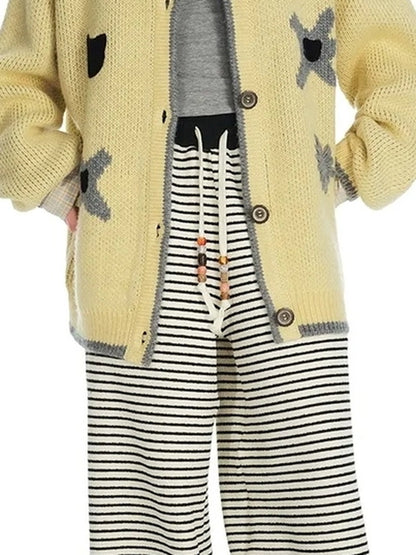 OuttheBlue Icelandic Wool 3 D Flower Embroidered Cardigan