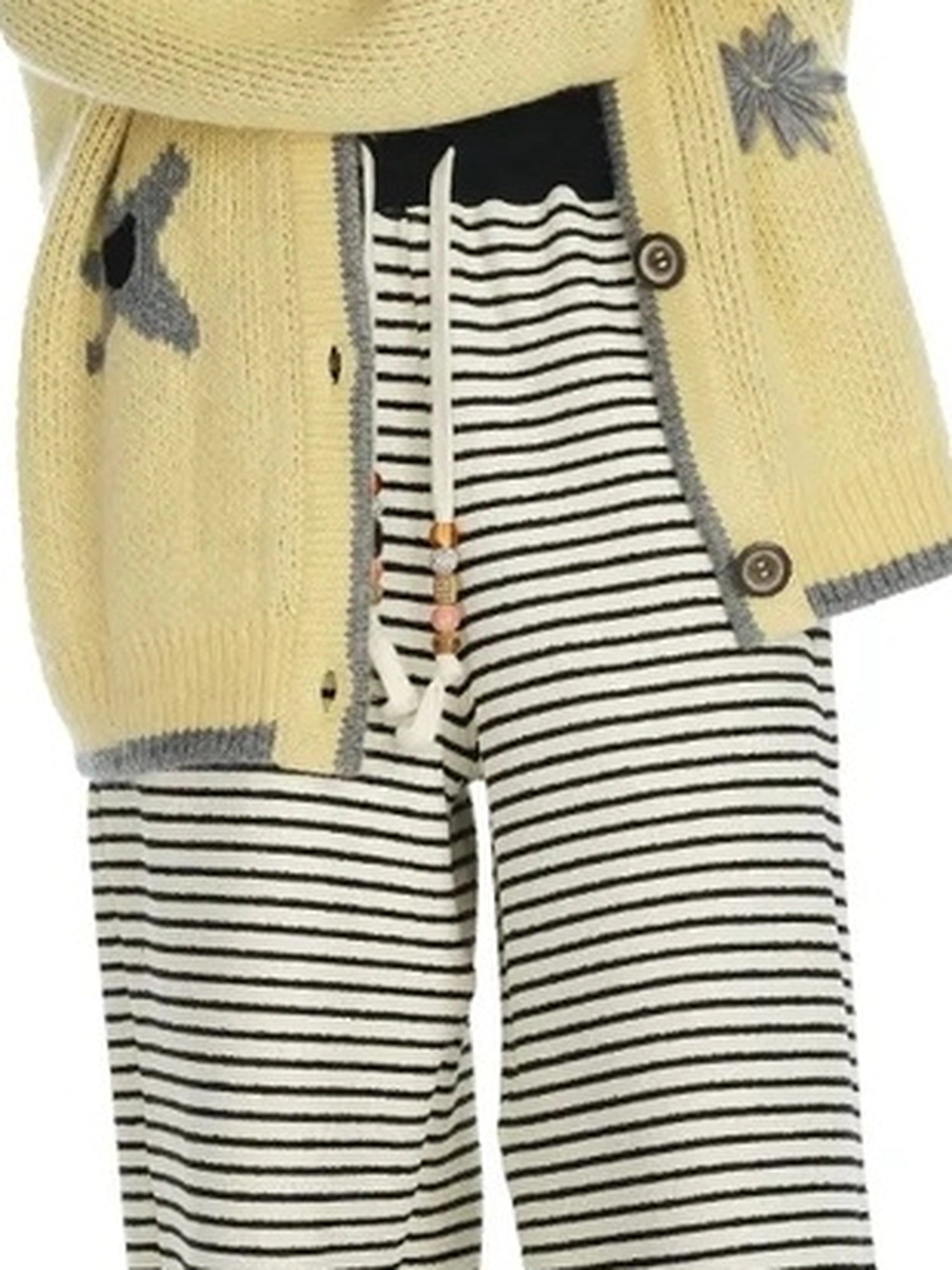 OuttheBlue Icelandic Wool 3 D Flower Embroidered Cardigan