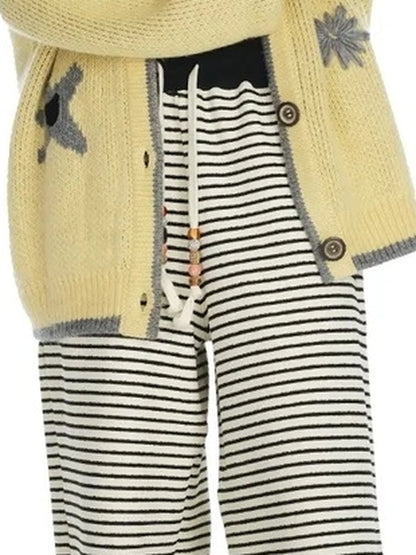 OuttheBlue Icelandic Wool 3 D Flower Embroidered Cardigan