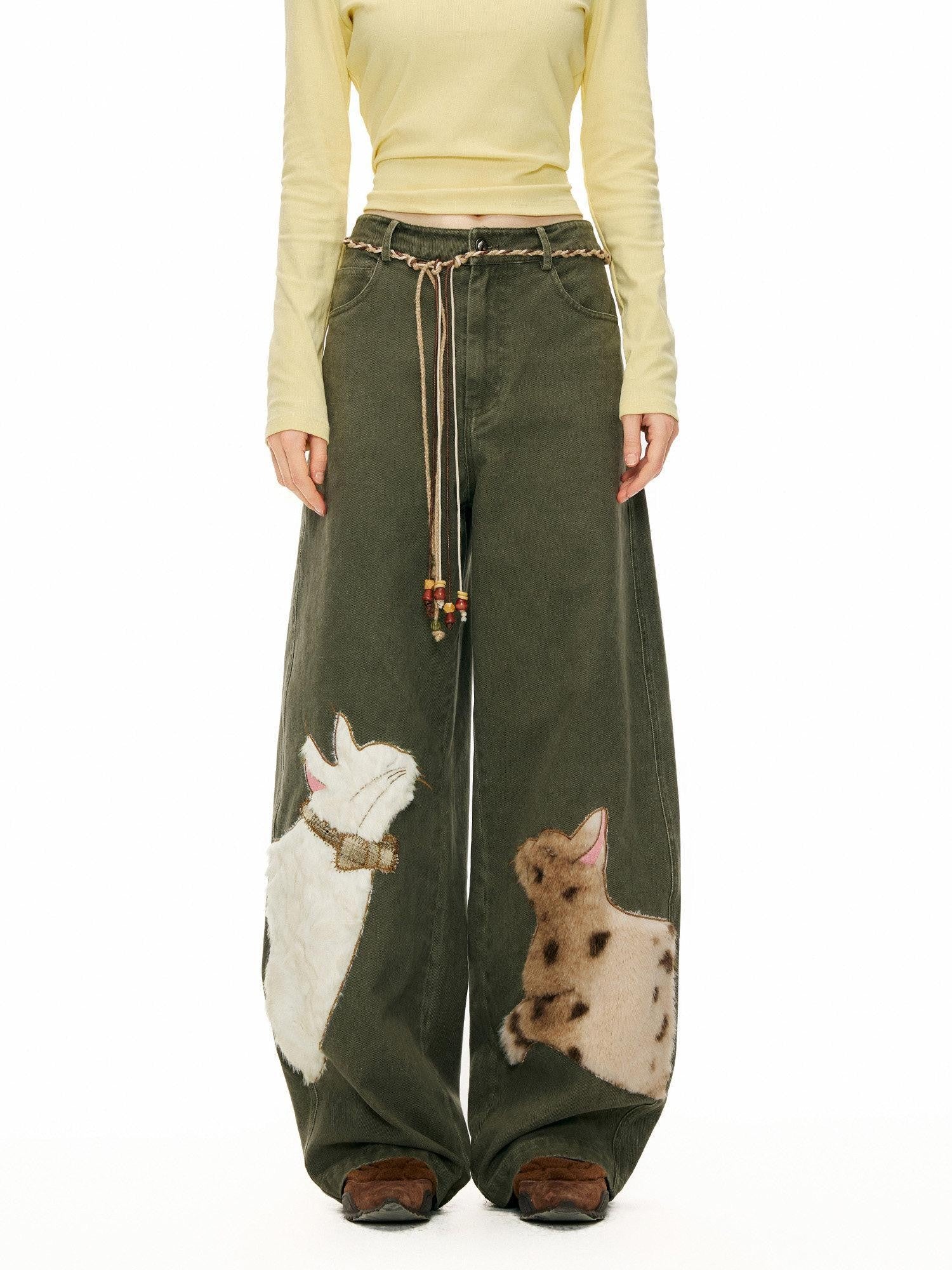OuttheBlue Jungle Animal Heavy Patch Applique Curved Cut Women&