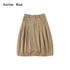 OuttheBlue_Khaki_Pleated_A_Line_High_Waist_Women&
