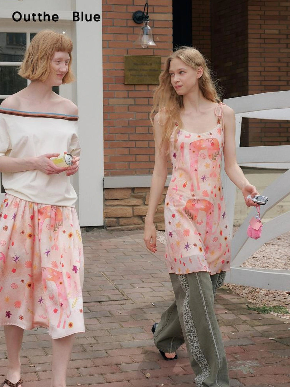 OuttheBlue Lace Beaded Life Like Summer Flowers Camisole Dress