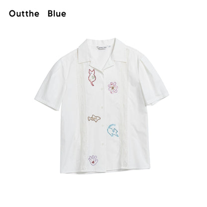 OuttheBlue_Lace_Trimmed_Cuban_Collar_Shirt_With_Rhinestones_MISSTT