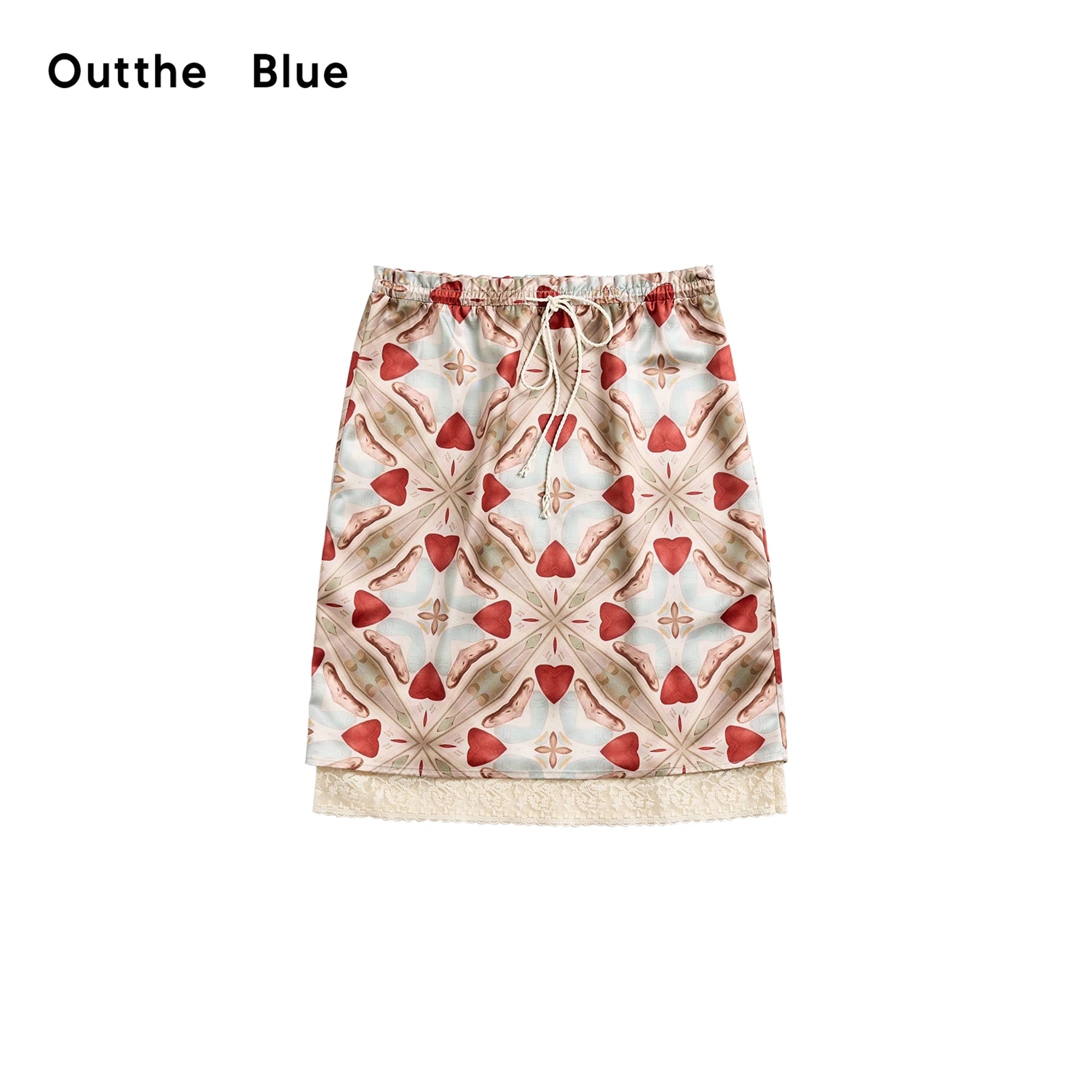 OuttheBlue_Lace_Trimmed_Satin_Straight_Skirt_With_Versatile_Blouse_MISSTT