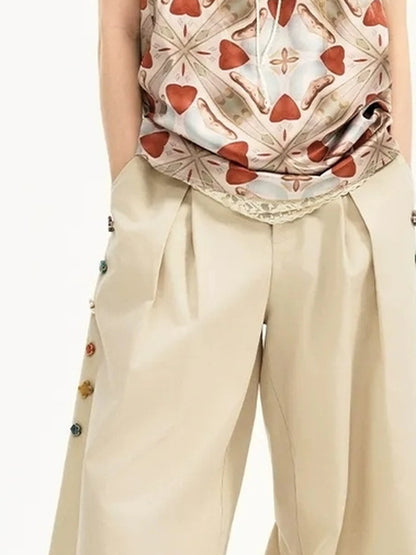 OuttheBlue Lace Trimmed Satin Straight Skirt With Versatile Blouse
