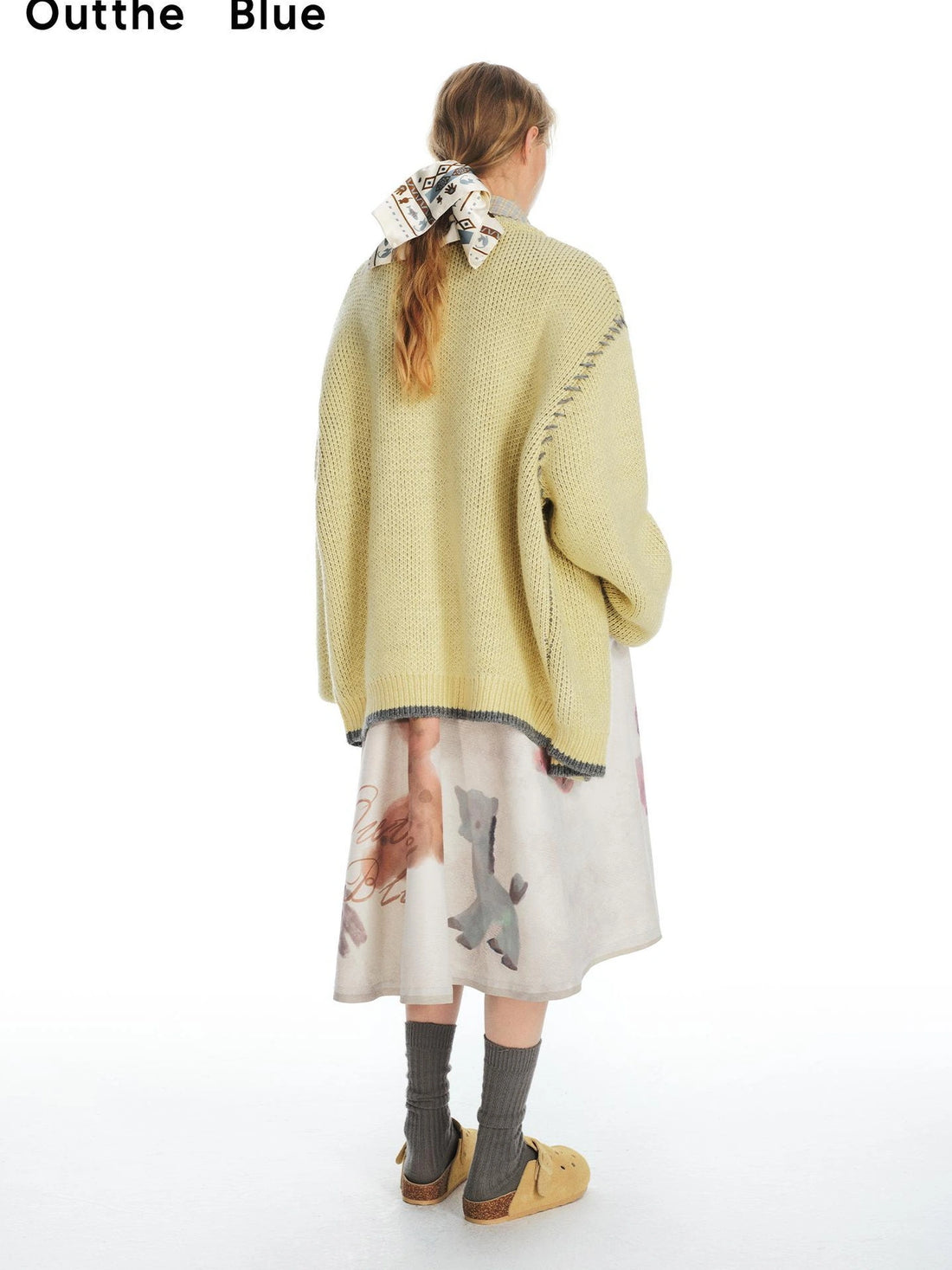 OuttheBlue Lazy Cat Fair Isle Kerchief Headband