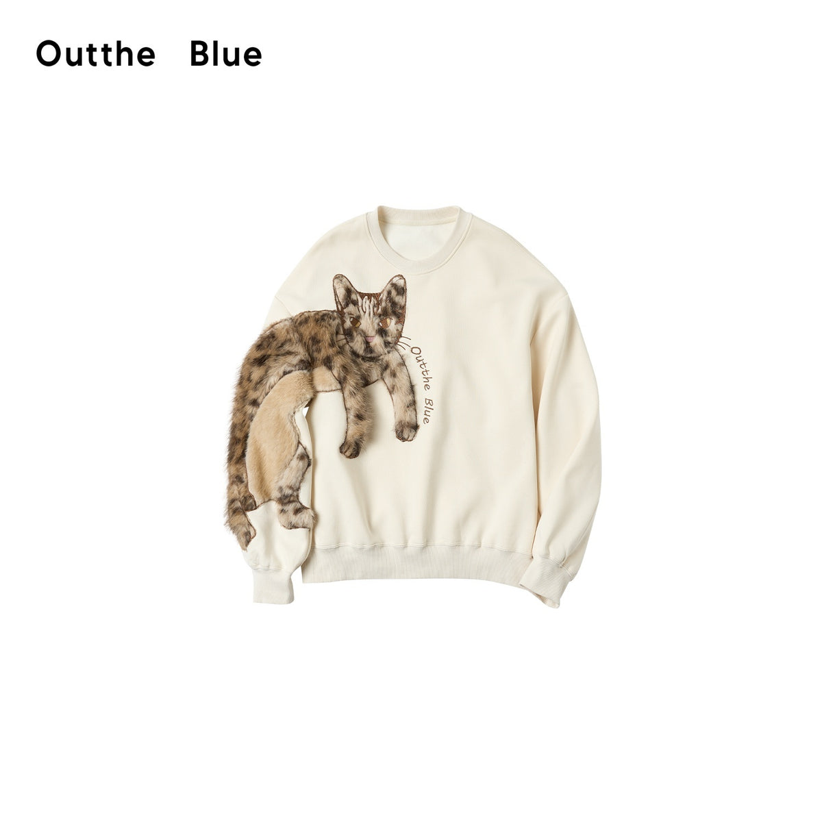 OuttheBlue_Leopard_Cat_Embroidered_Fleece_Lined_Crewneck_Women&