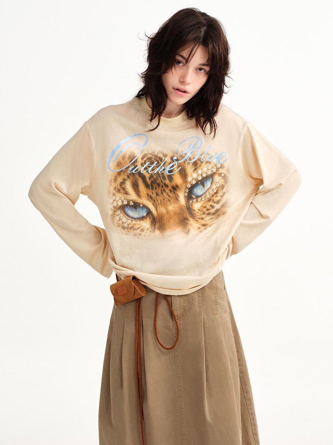 OuttheBlue Leopard Print Vintage Loose Women&