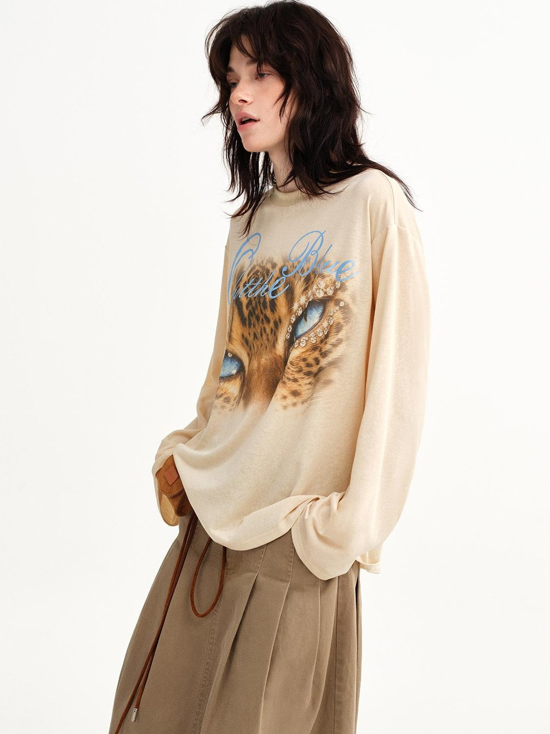OuttheBlue Leopard Print Vintage Loose Women&
