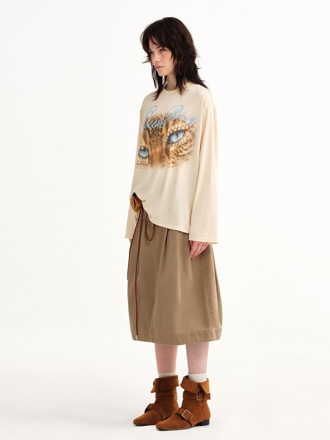 OuttheBlue Leopard Print Vintage Loose Women&