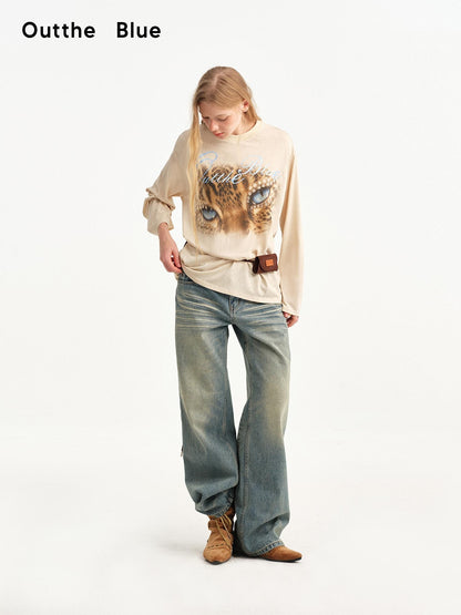 OuttheBlue Leopard Print Vintage Loose Women&