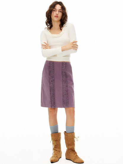 OuttheBlue Lilac Vintage Multi Layer Crochet Women&