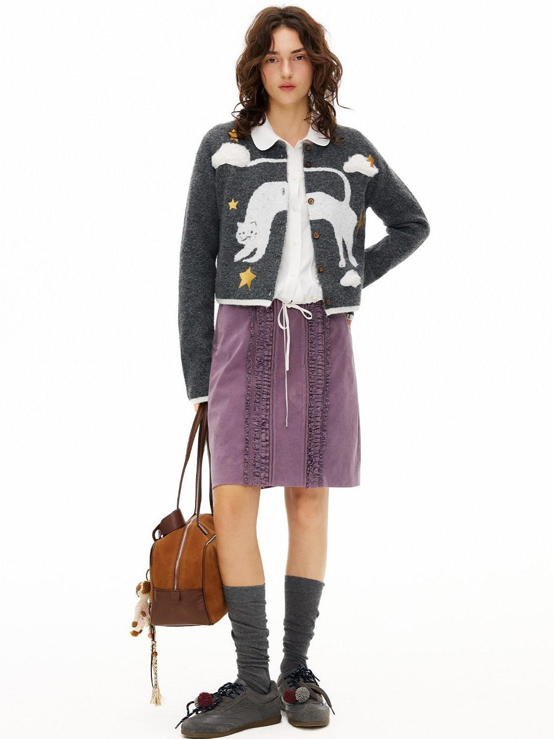 OuttheBlue Lilac Vintage Multi Layer Crochet Women&