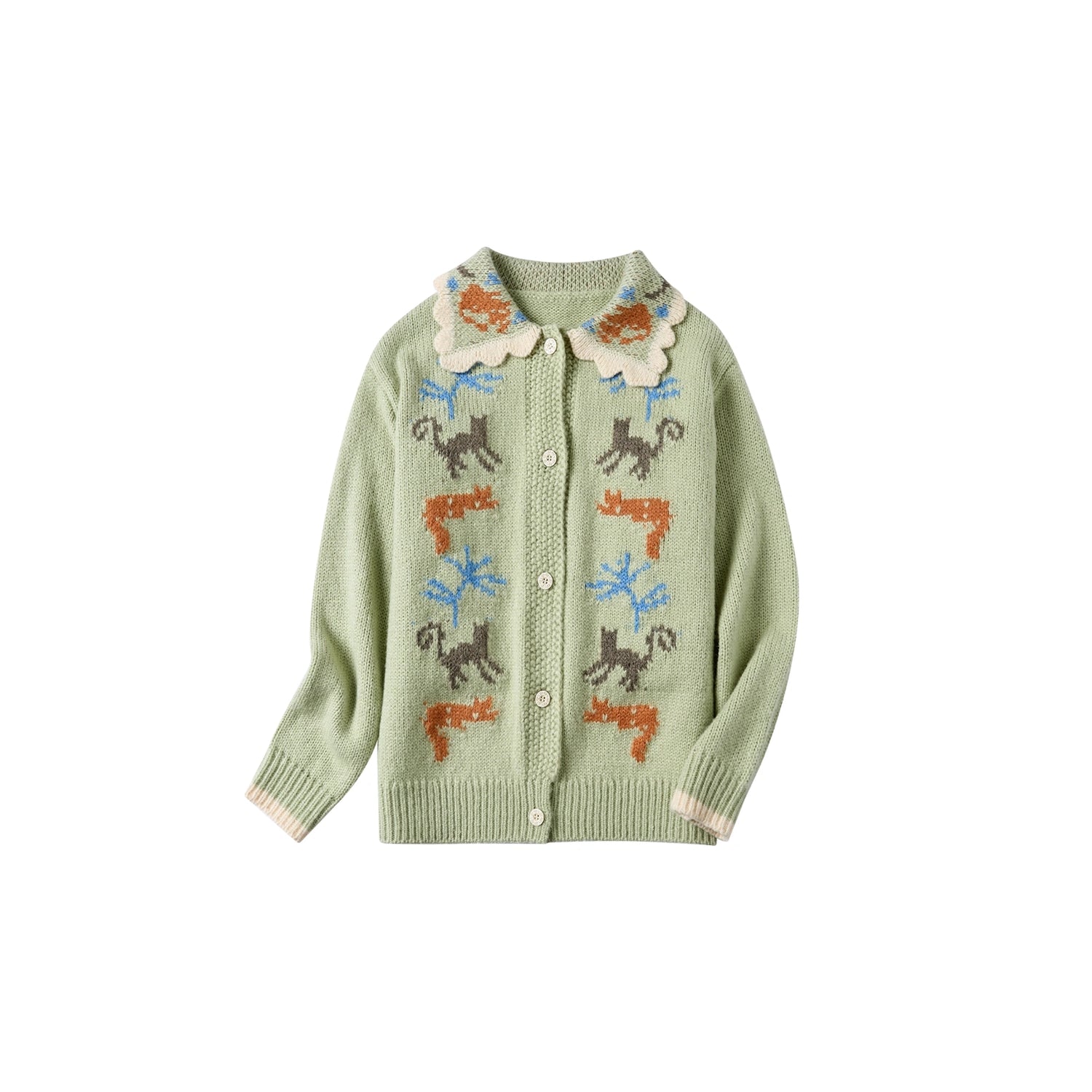 OuttheBlue_Mint_Green_Collared_Knit_Cardigan_Sweater_MISSTT
