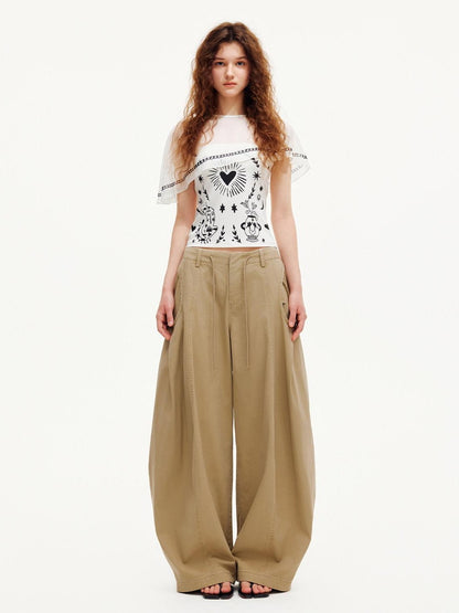 OuttheBlue Moonlight Cat Print Asymmetrical One Shoulder Women&