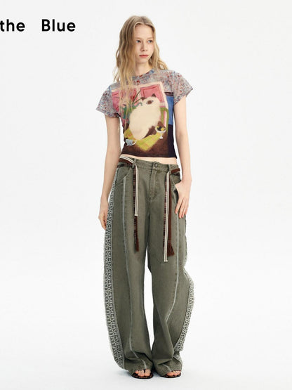 OuttheBlue Mural Cat Retro Print Women&
