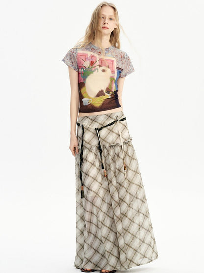 OuttheBlue Mural Cat Retro Print Women&