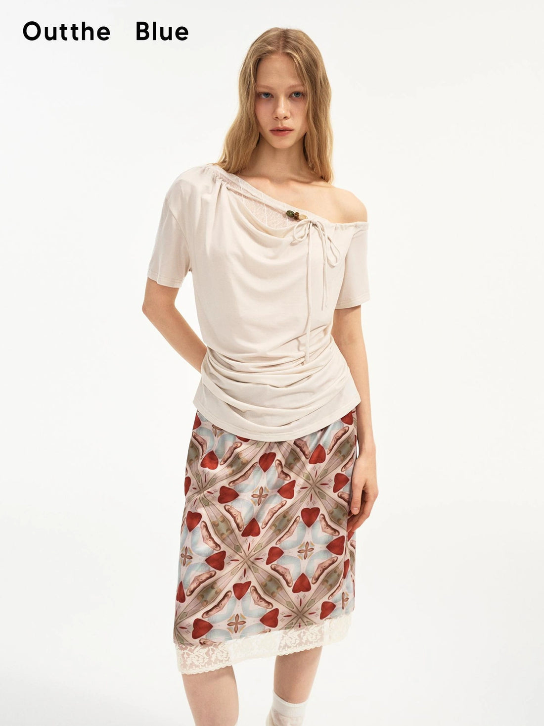 OuttheBlue Nomad Bead Lace Trimmed T-shirt
