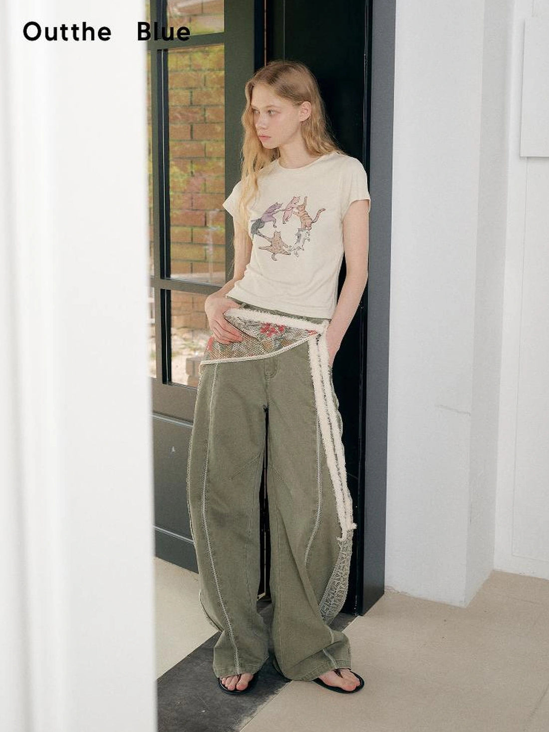 OuttheBlue Nomadic Print Cotton Triangle Scarf