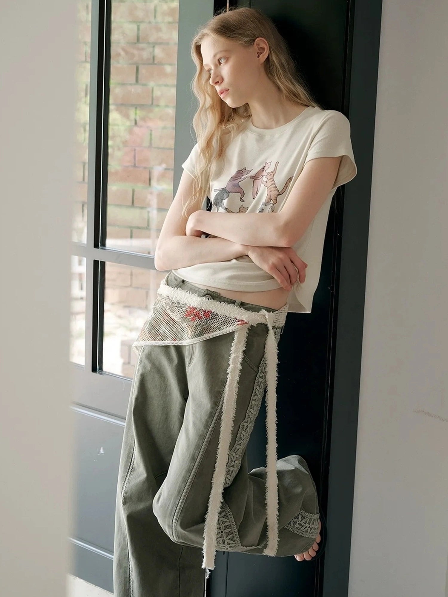 OuttheBlue Nomadic Print Cotton Triangle Scarf