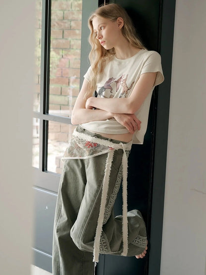 OuttheBlue Nomadic Print Cotton Triangle Scarf