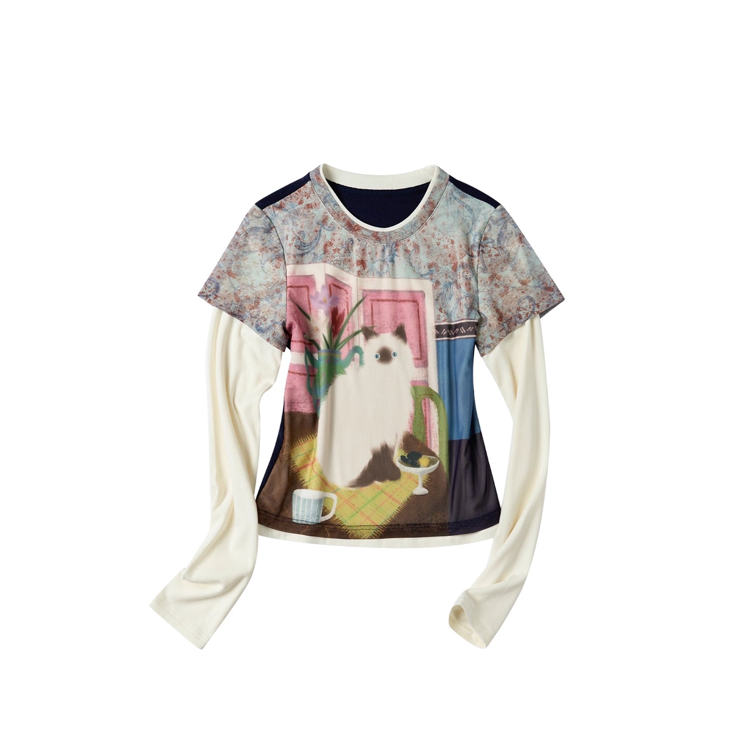 OuttheBlue_Out_The_Blue_Cat_Print_Wool_Blend_Long_Sleeve_T-shirt_MISSTT