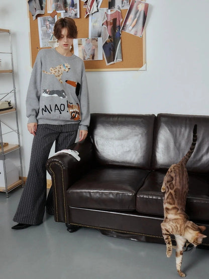 OuttheBlue Out The Blue Cotton Sweater Cat Dog Paradise