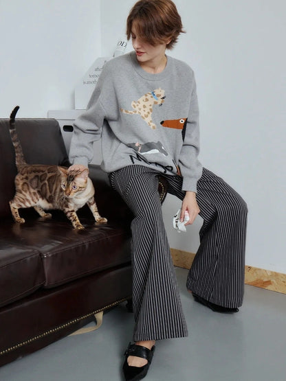 OuttheBlue Out The Blue Cotton Sweater Cat Dog Paradise
