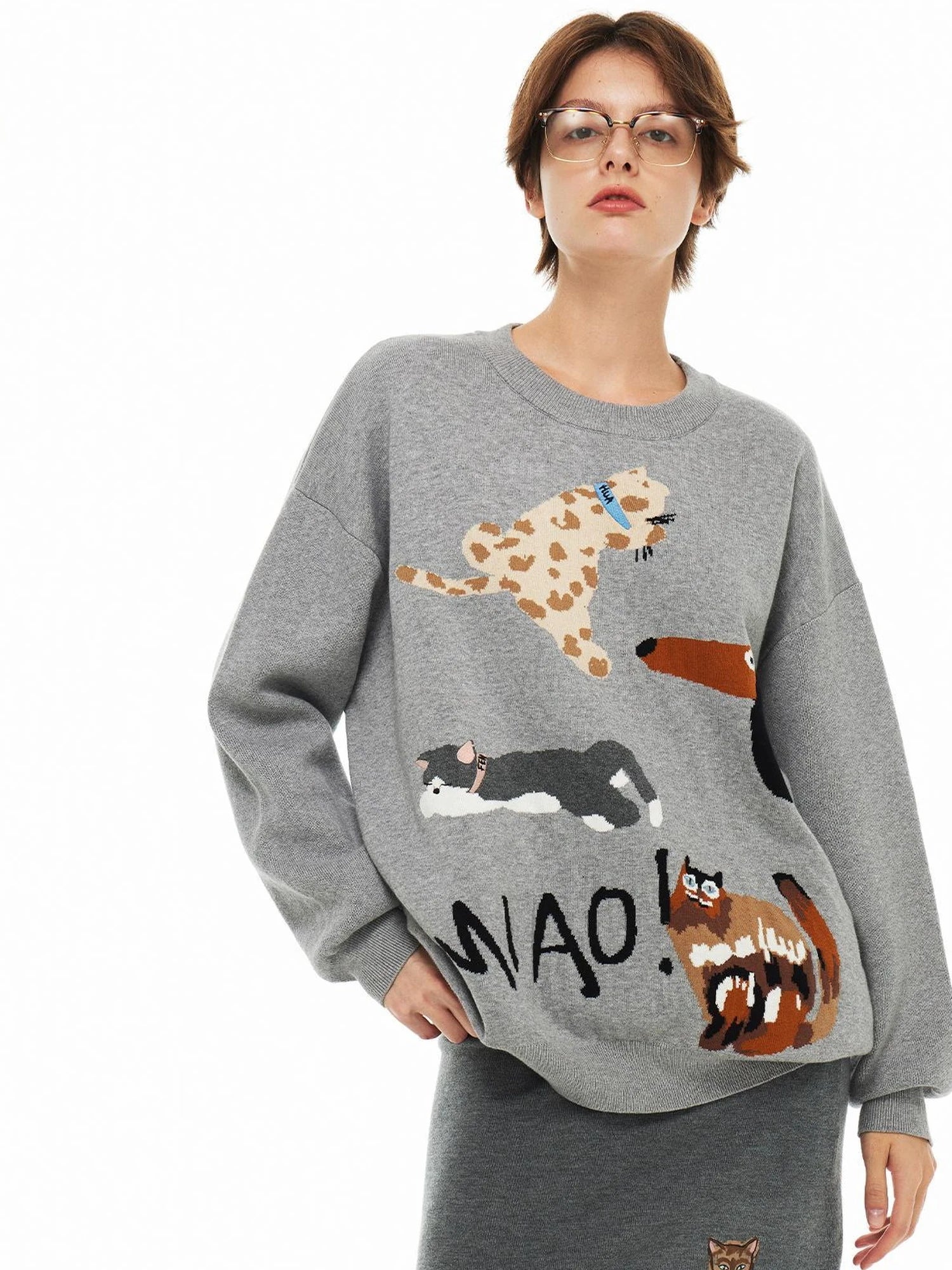 OuttheBlue Out The Blue Cotton Sweater Cat Dog Paradise
