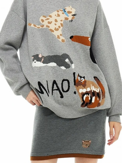 OuttheBlue Out The Blue Cotton Sweater Cat Dog Paradise