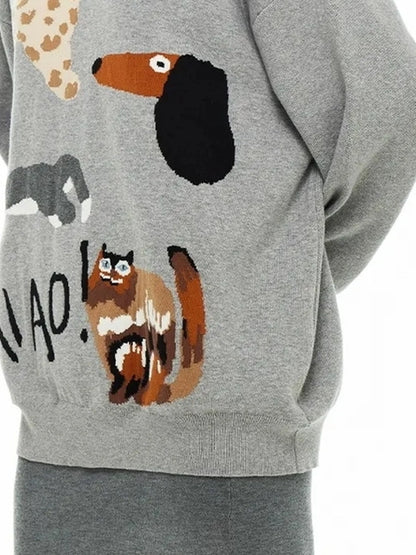 OuttheBlue Out The Blue Cotton Sweater Cat Dog Paradise