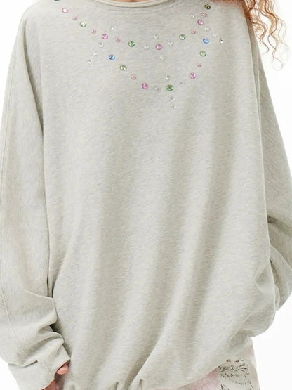 OuttheBlue Out The Blue Disco Glitter Loose Sweatshirt
