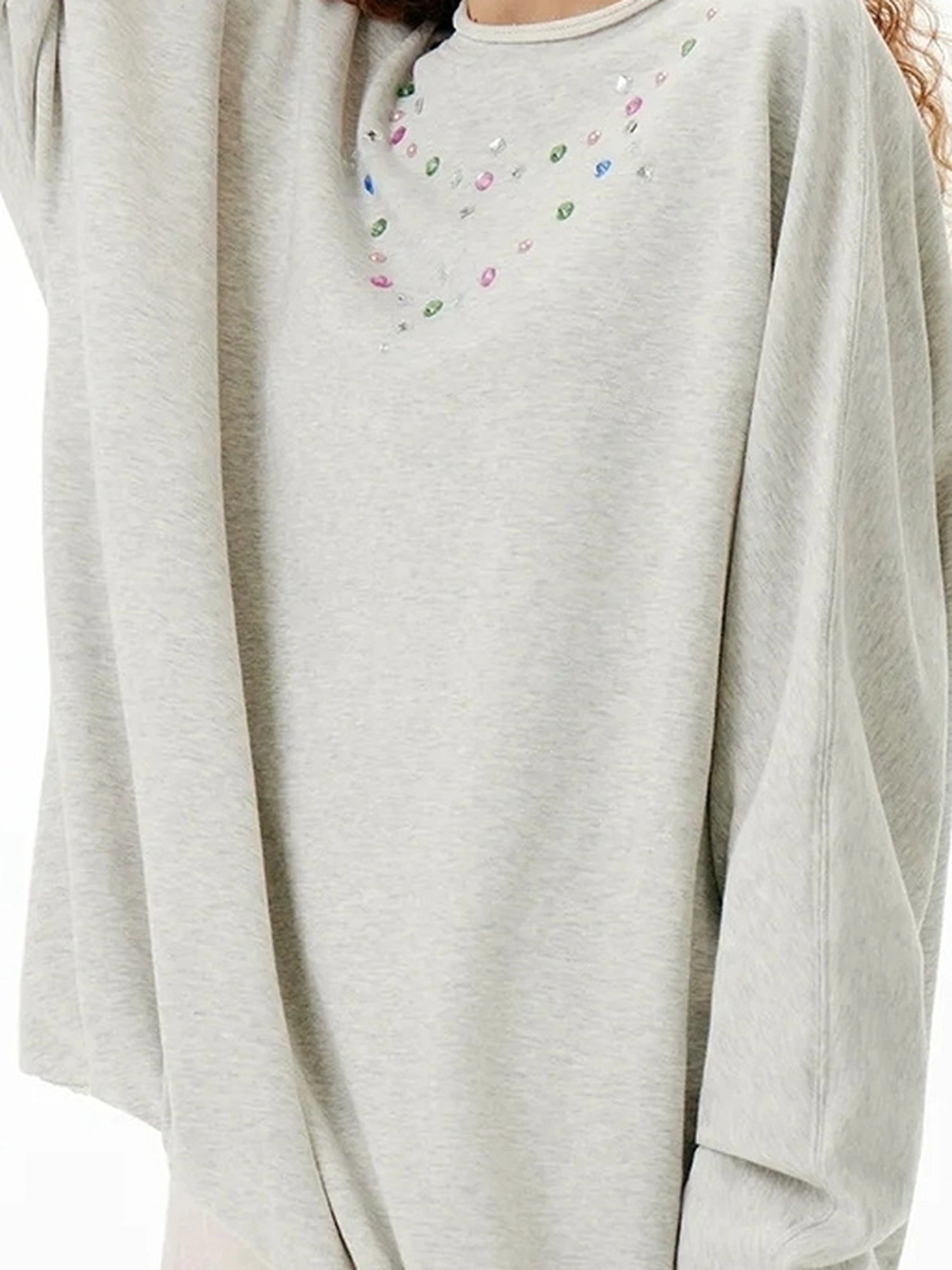 OuttheBlue Out The Blue Disco Glitter Loose Sweatshirt