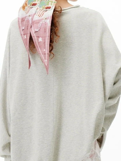 OuttheBlue Out The Blue Disco Glitter Loose Sweatshirt