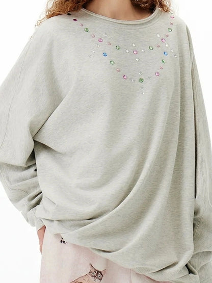 OuttheBlue Out The Blue Disco Glitter Loose Sweatshirt