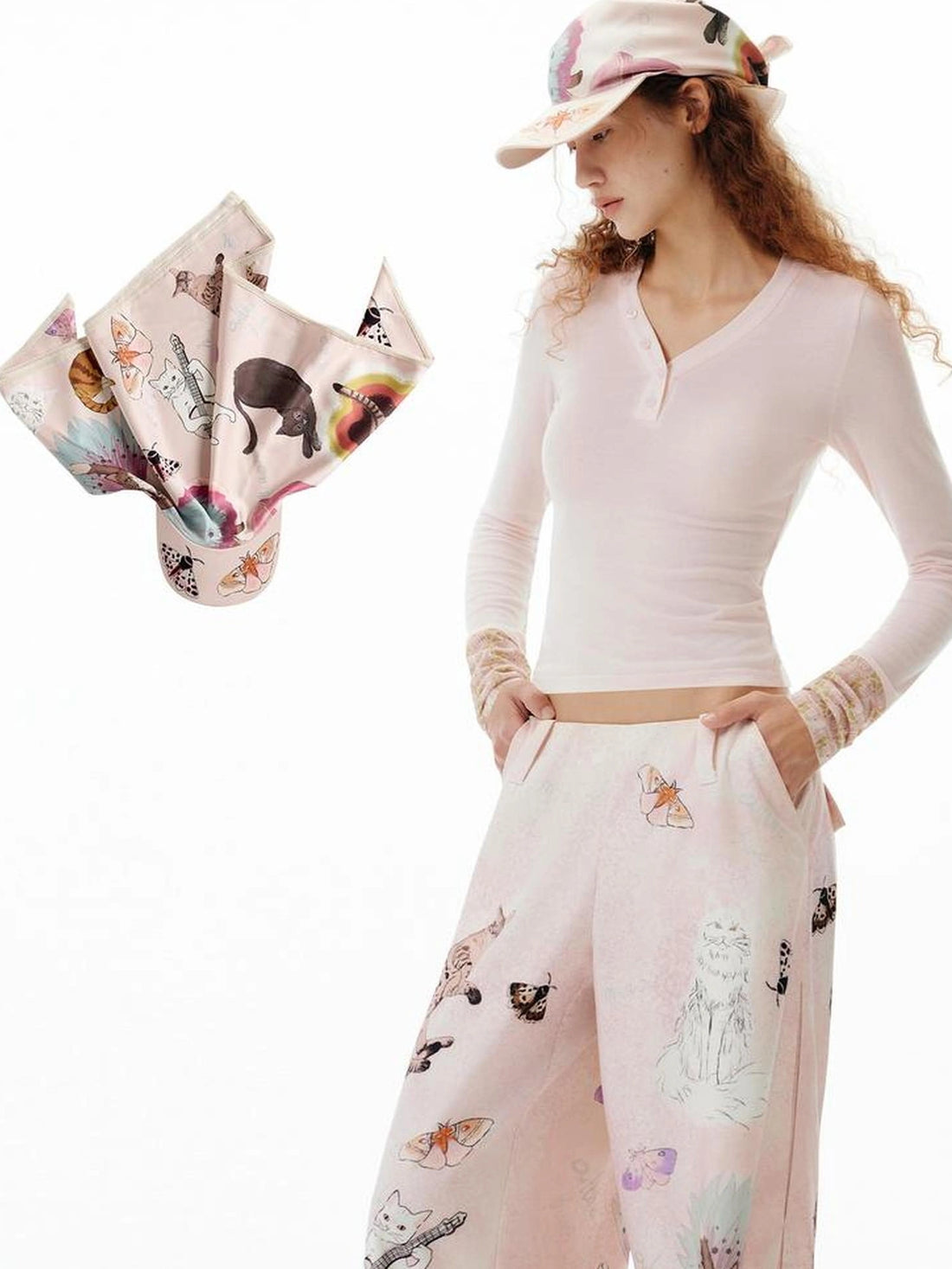 OuttheBlue Out The Blue Geometric Lace Baseball Cap