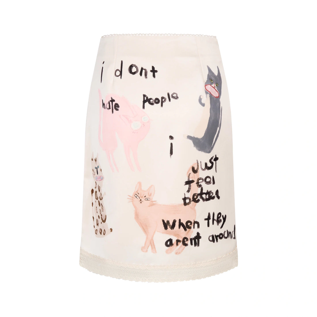 OuttheBlue_Out_The_Blue_Impatient_Cat_Hand_Painted_Satin_Lace_Skirt_MISSTT