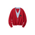OuttheBlue_Out_The_Blue_V-neck_Patchwork_Stitch_Cat_Cardigan_MISSTT