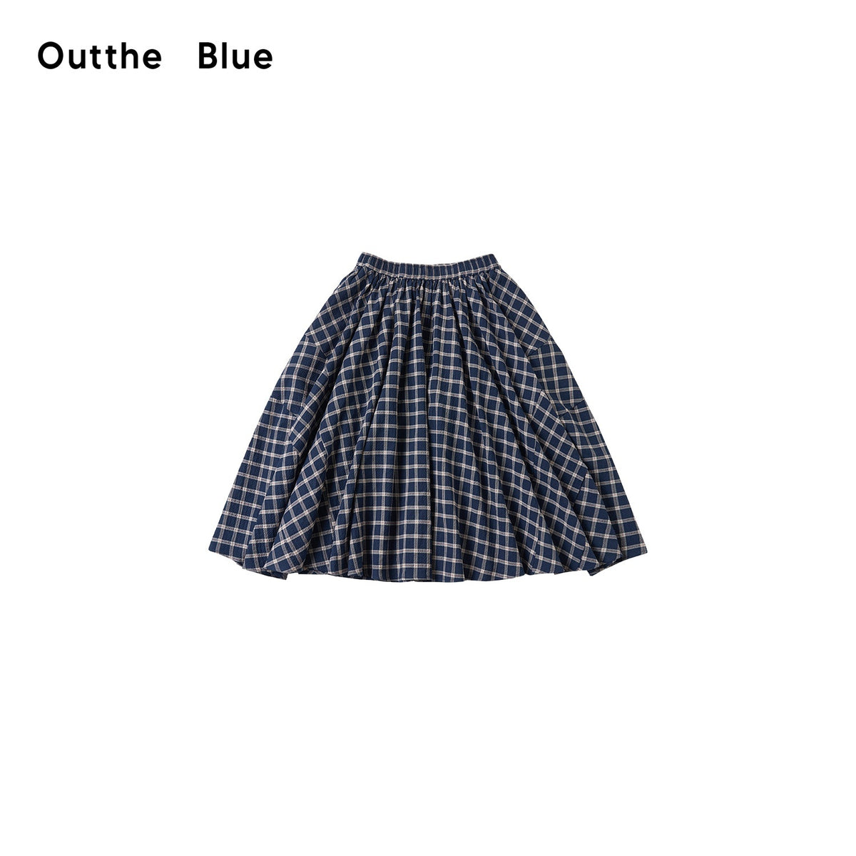 OuttheBlue_Plaid_Print_Cat_Graphic_A_Line_Flared_Cotton_Women&