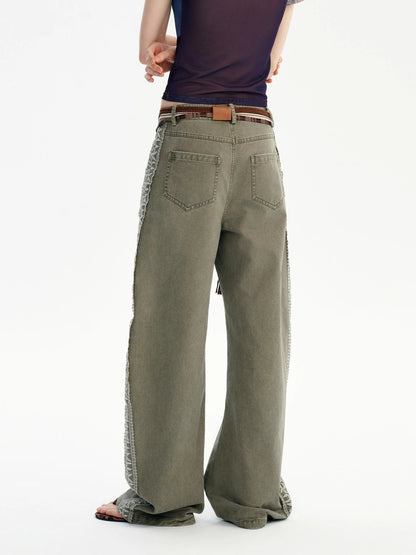 OuttheBlue Plaid Woven Cannage Corde Belt