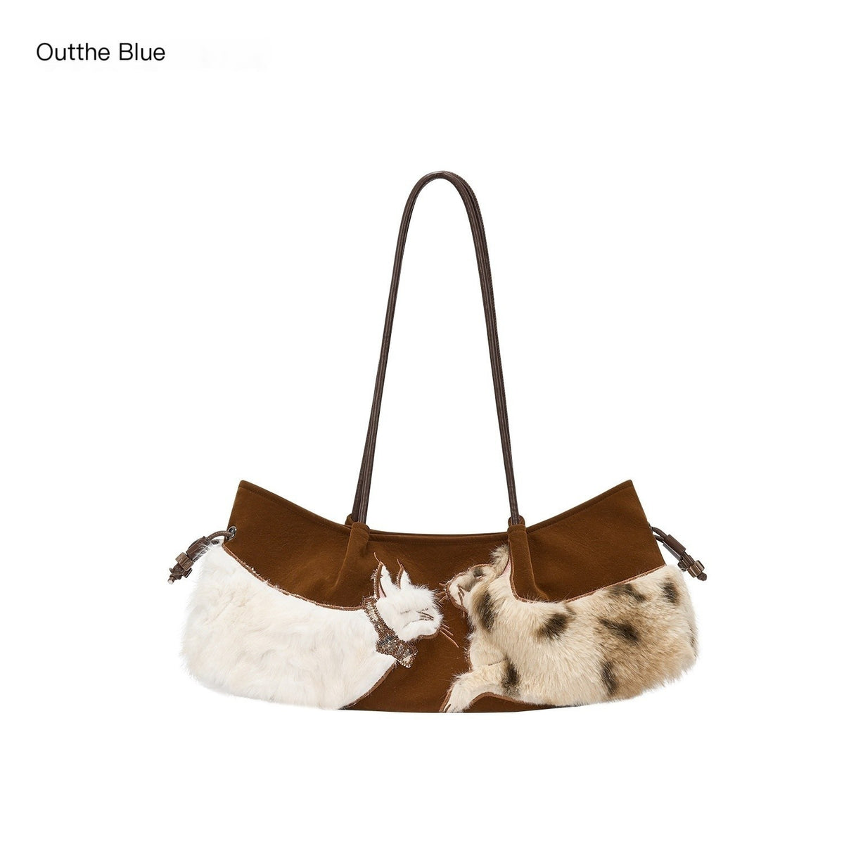 OuttheBlue_Plush_Cat_Applique_Baguette_Vintage_Suede_Women&