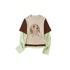 OuttheBlue_Polka_Dot_Dog_Three_Color_Splice_Crew_Neck_Women&
