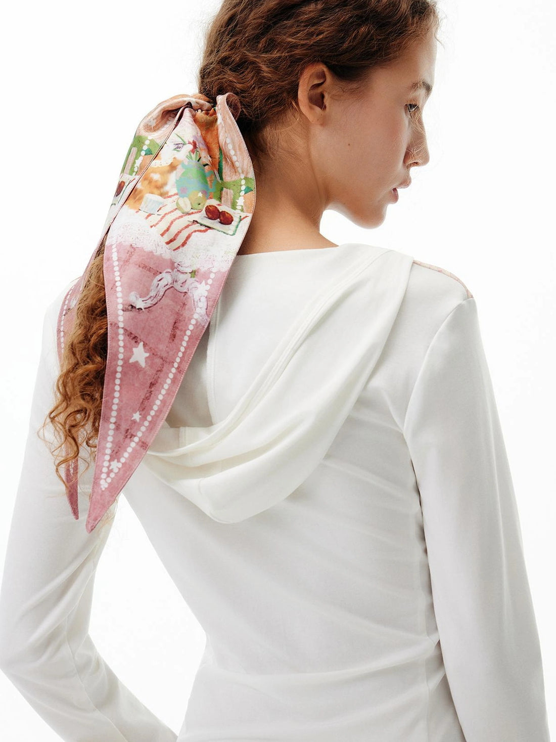 OuttheBlue Puss In Boots Orange Manor Diamond Pattern Scarf Hair Bow